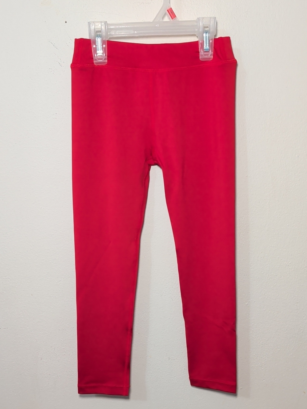 Zyia One More Rep Girls Red Leggings Sporty Athletic Play Gym Stretchy Size 5-7